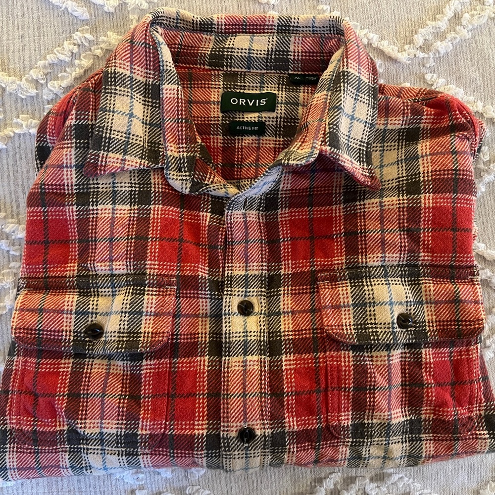 Orvis Red Plaid Men's Shirt